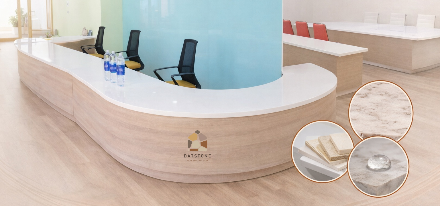 Office interior using Solid Surface