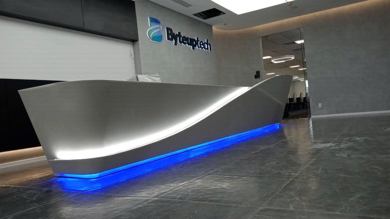 Solid Surface reception desk for offices